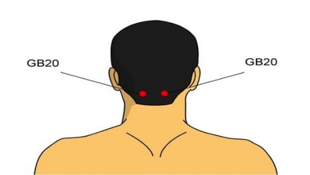 تقع نقطة الضغط هذه أسفل العنق