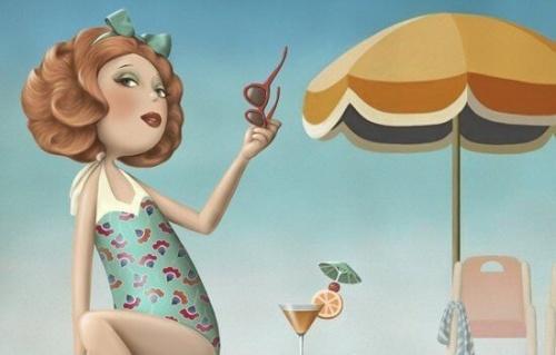 امرأة تشعر بالسعادة