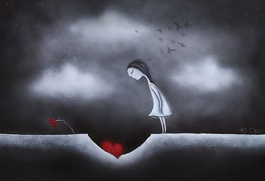 فتاة تزرع قلبها في الأرض