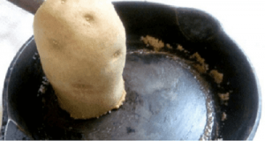 البطاطا ومقلاة الطهي