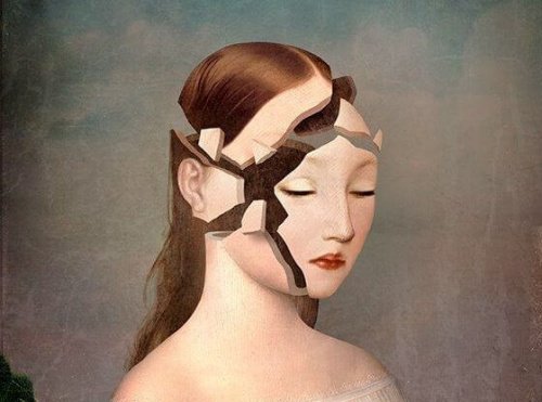 فتاة بوجه مكسور