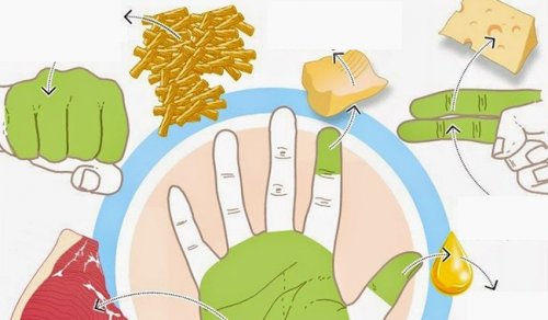 كمية الطعام - استخدم يديك لقياس كمية الطعام التي يجب عليك أن تتناولها