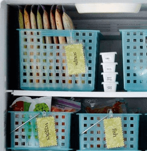 ضع سِلال في مجمد الثلاجة