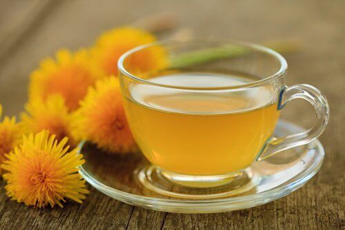 فنجان من شاي الهندباء البرية