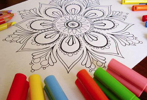 نشاط منزلي طلاء رسومات الماندلا