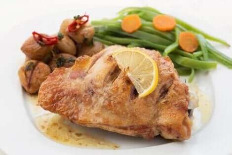 دجاج بالعسل والليمون